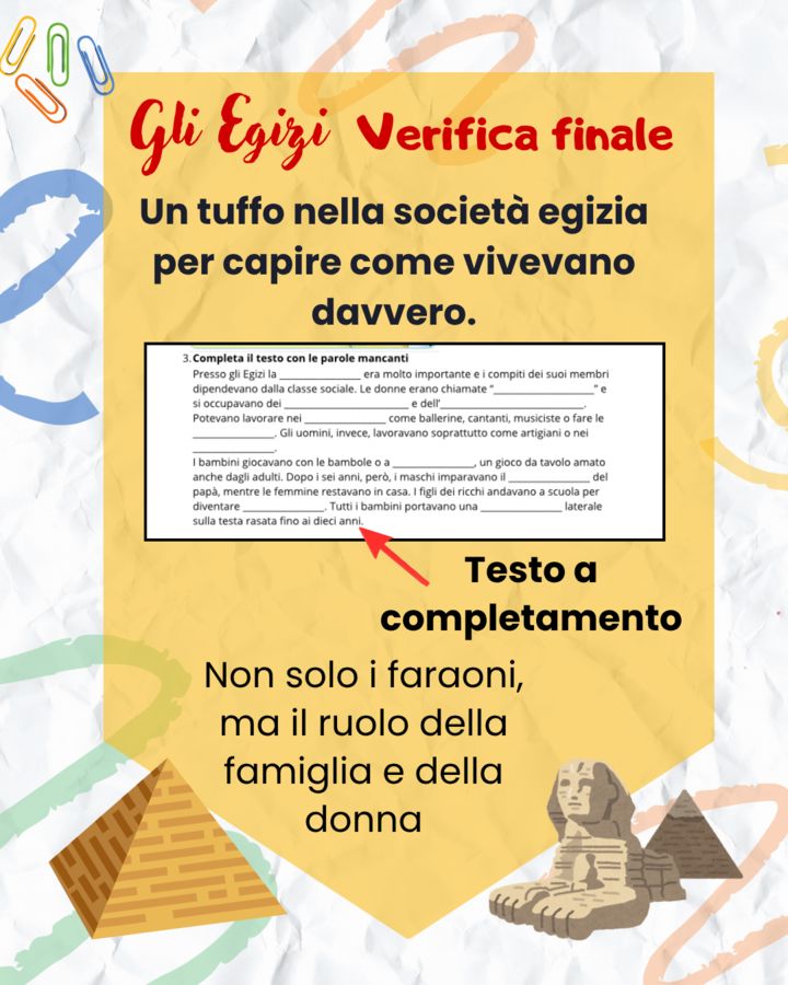 Antichi Egizi: Verifica Finale Completa e Facilitata (Inclusiva)