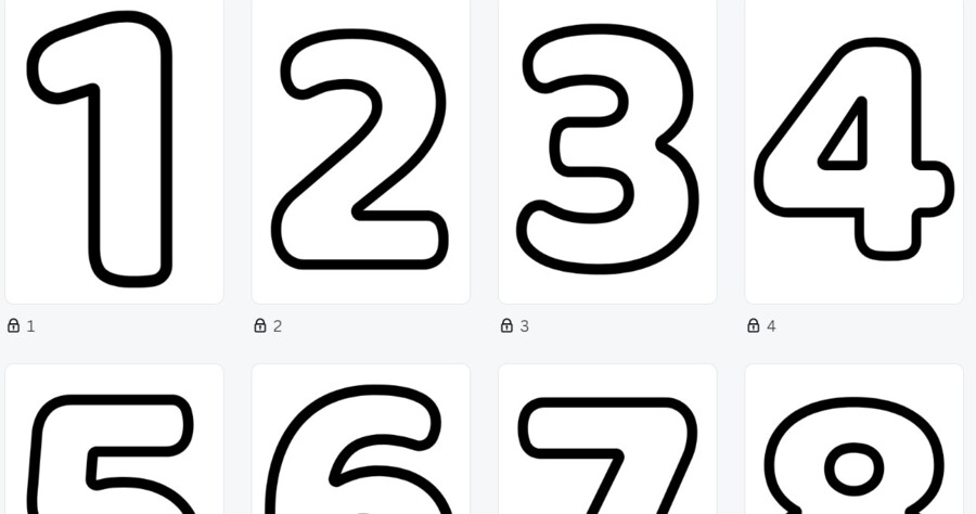 Poster dei numeri da 1 a 20