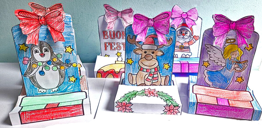 🎄 Biglietti Pop-up di Natale up con le frase