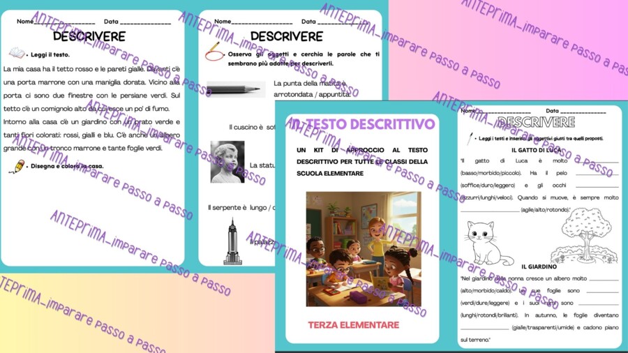 Il testo descrittivo_pacchetto scuola elementare