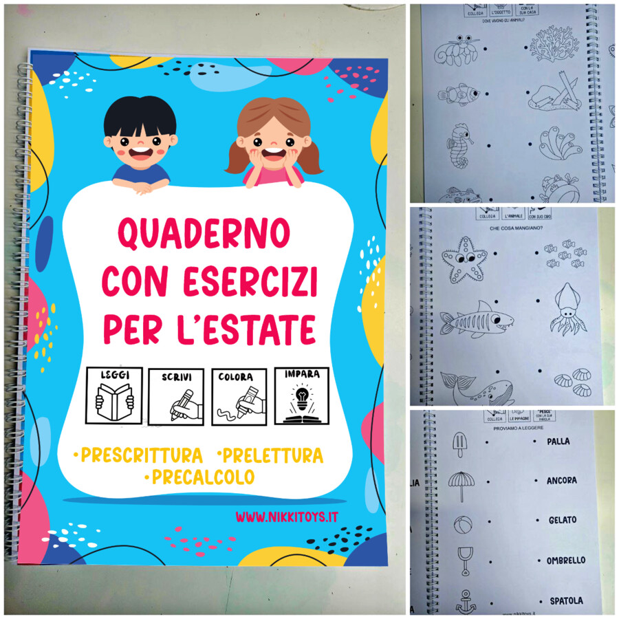 QUADERNO CON ESERCIZI PER L'ESTATE