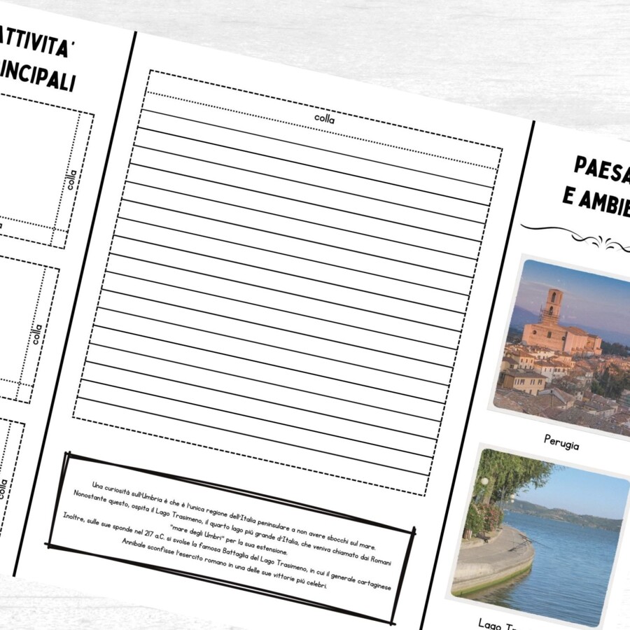 Lapbook Umbria da stampare