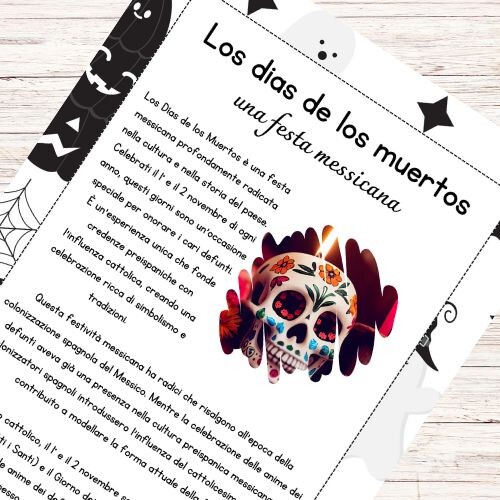 Schede didattiche Halloween classe terza, quarta e quinta (Samhain, Ognissanti, Los dias de los muertos)