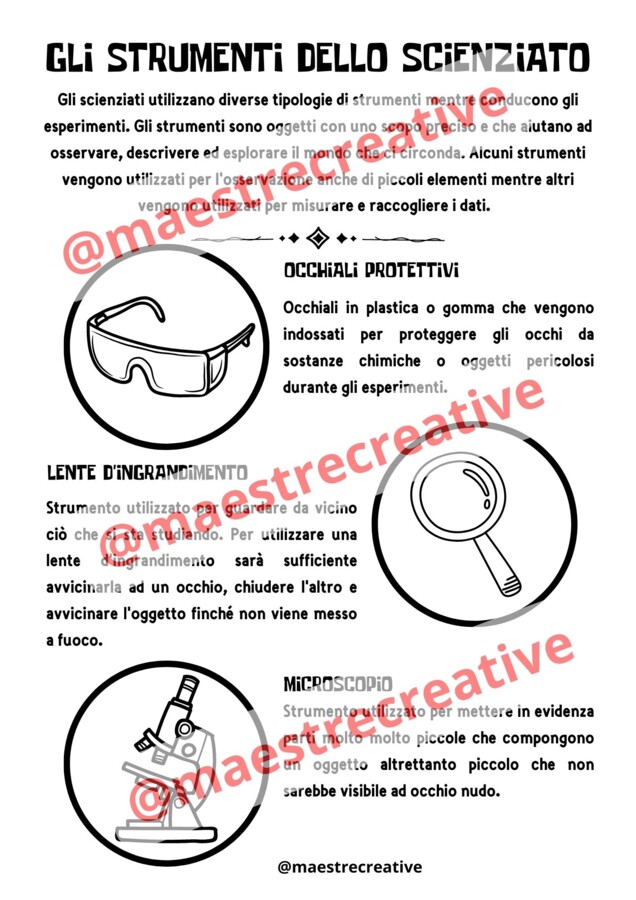 Gli strumenti dello scienziato