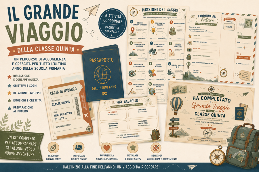 Il Grande Viaggio della Classe Quinta | Kit Accoglienza e Percorso Annuale per l’Ultimo Anno della Scuola Primaria
