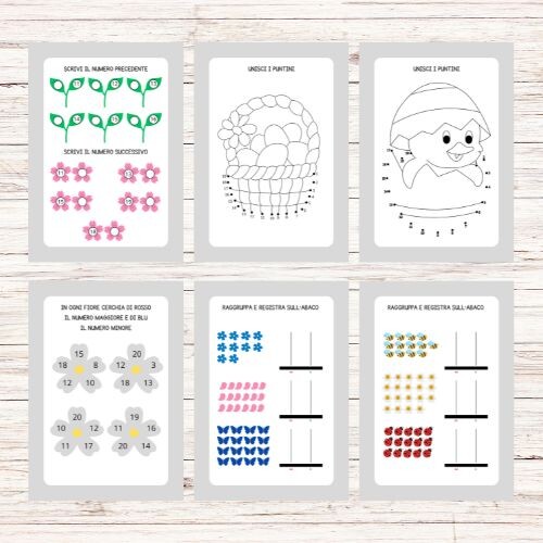 Schede didattiche di matematica di primavera - classe prima