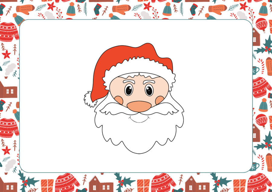 Bigliettodi natale a forma di babbo natale