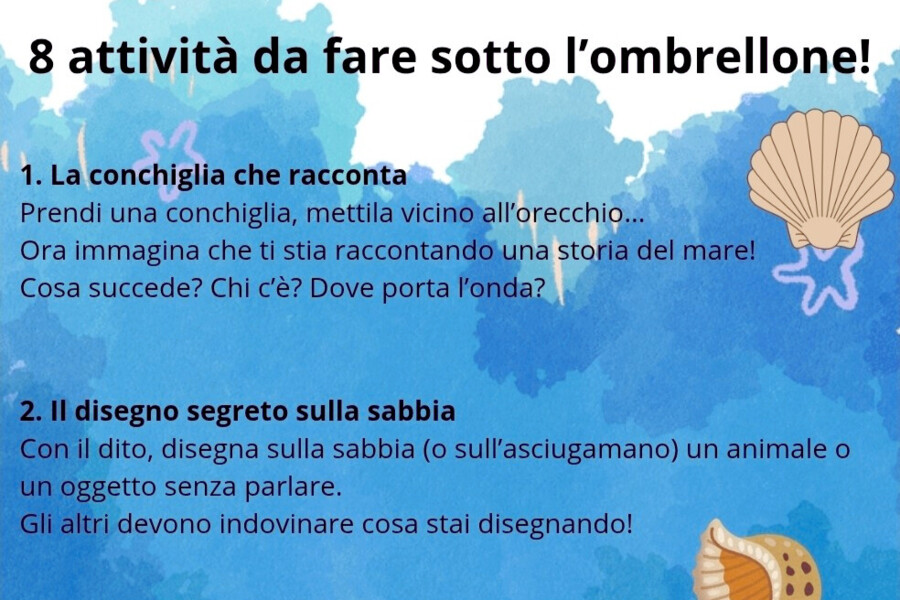 Attività sotto l'ombrellone 3-8 anni