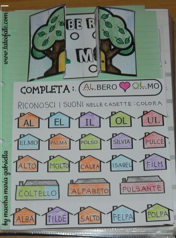 CONSONANTE L : SILLABE INVERSE con ALbero OLmo