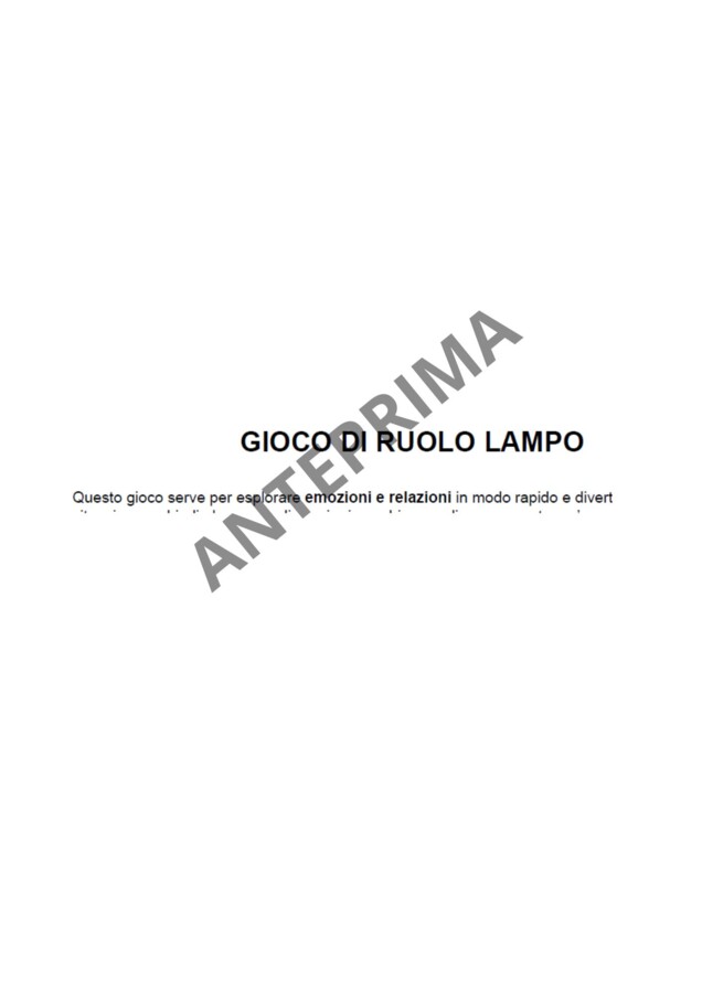 Gioco di Ruolo Lampo: Esploriamo le Emozioni!