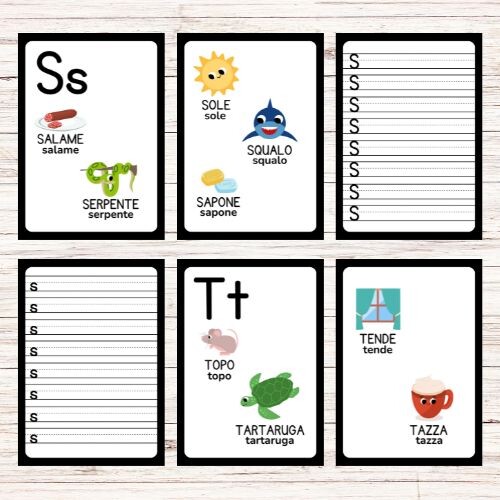 Schede per imparare a scrivere le lettere dell’alfabeto - Back to school