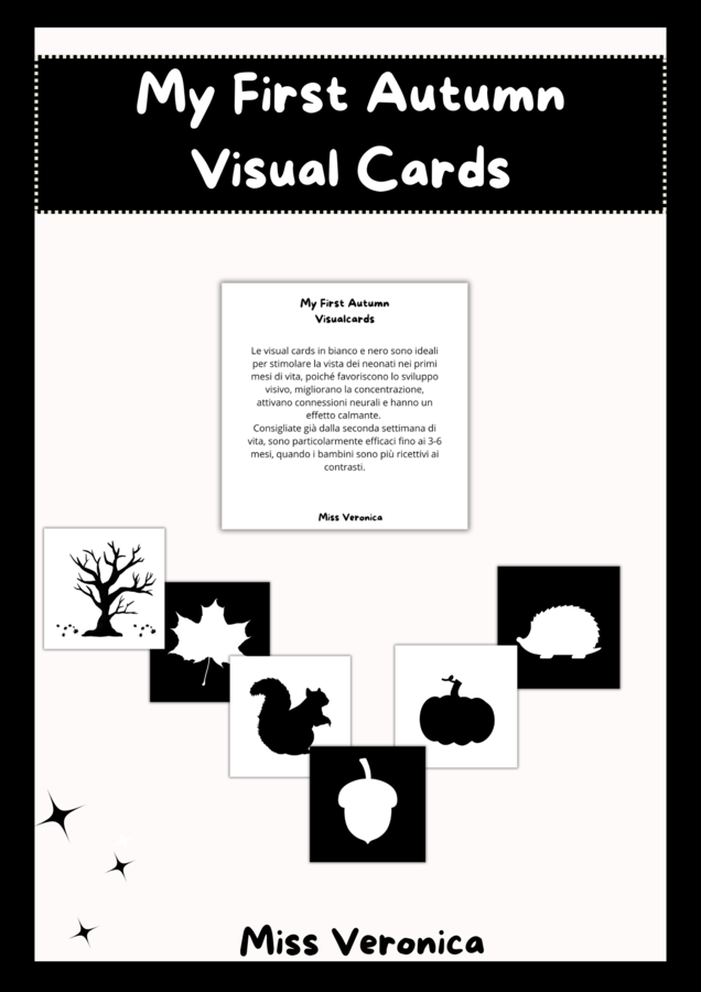 My first Autumn visual cards