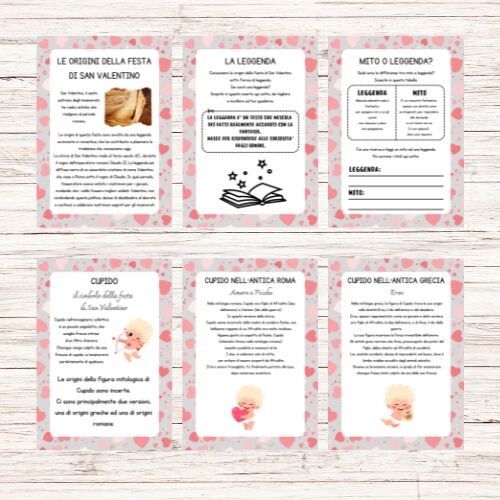 Origini di San Valentino schede didattiche