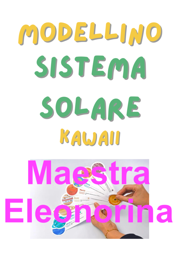 Modellino sistema solare kawaii