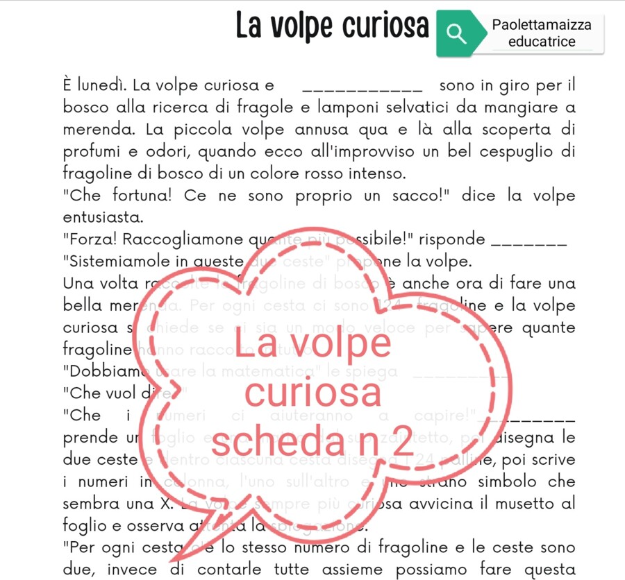 La volpe curiosa scheda n 2