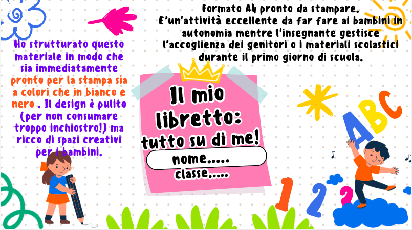 Libretto Accoglienza Primi Giorni: "Tutto su di me!" - Scuola Primaria