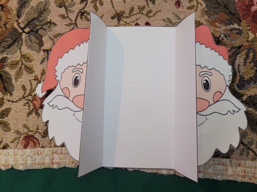 Bigliettodi natale a forma di babbo natale