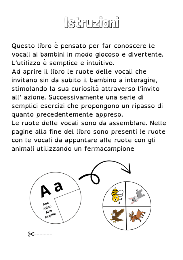 Con gli animali imparo le vocali