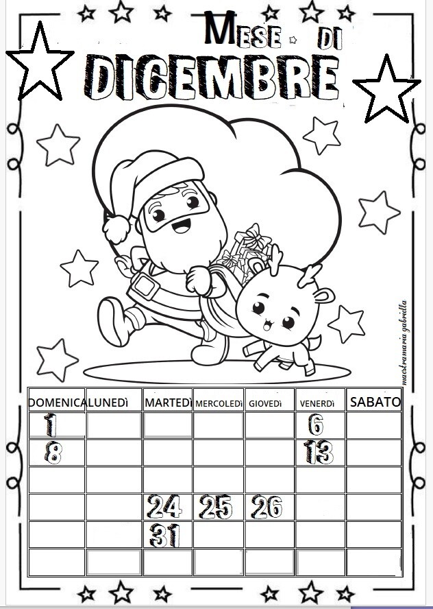 Calendarietto di Dicembre