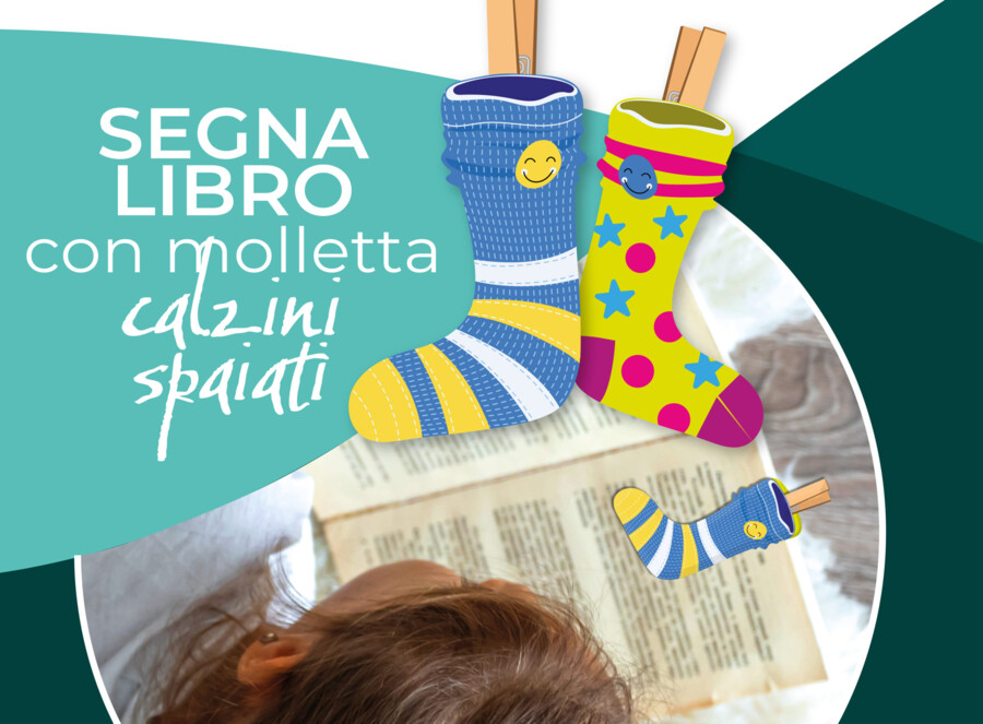 Segnalibro con molletta "Calzini Spaiati"