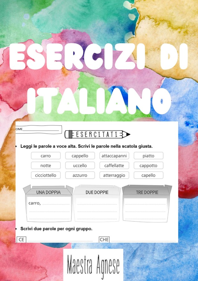 Esercizi di italiano_ suoni difficili e divisione in sillabe