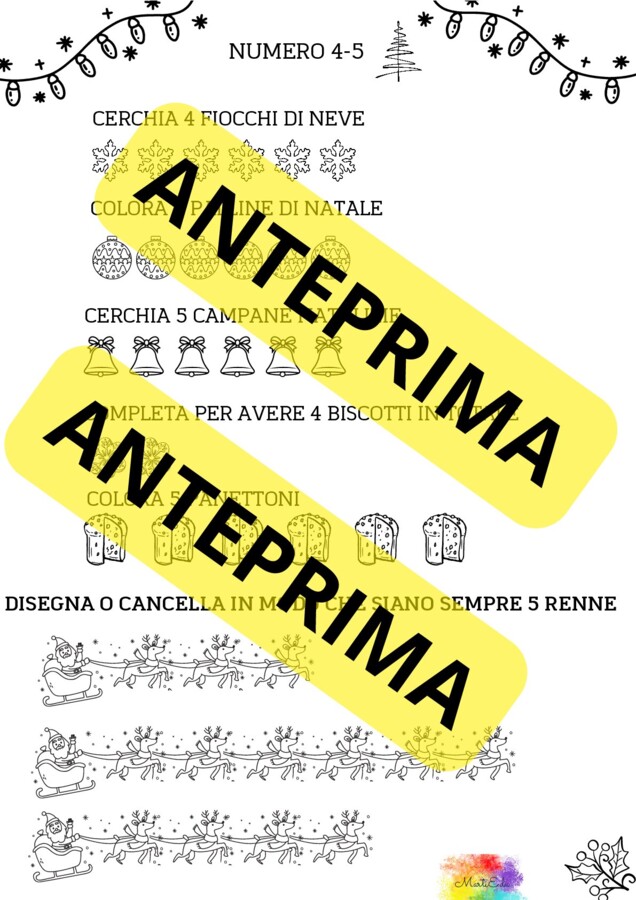 numero 4 e 5 - versione natalizia