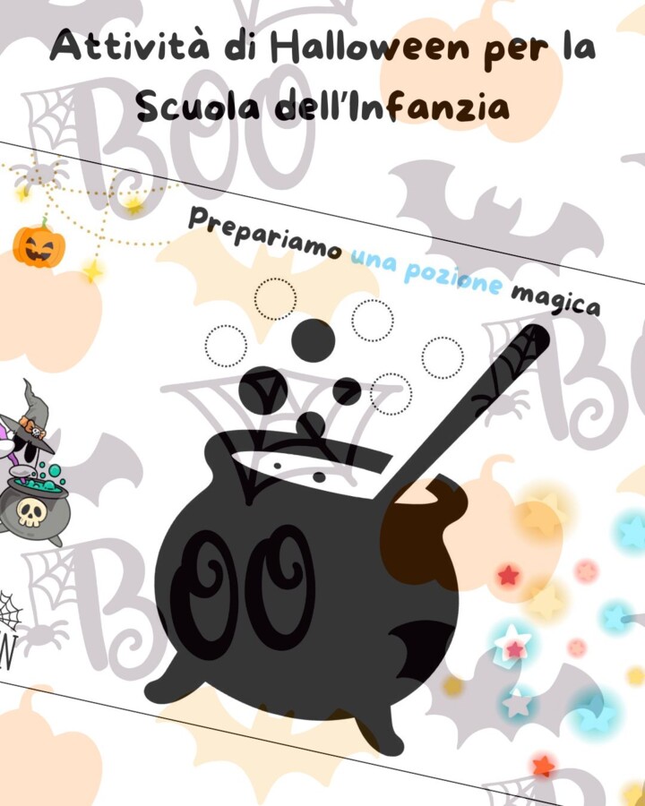 Attività di Halloween per la scuola dell’infanzia – 8 schede gioco stampabili