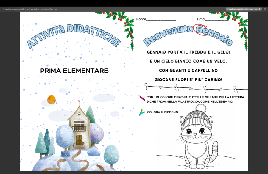 L'italiano a gennaio. Attività dalla prima alla quinta su testo poetico, analisi linguistica, grammatica, riflessioni personali e tanto altro!