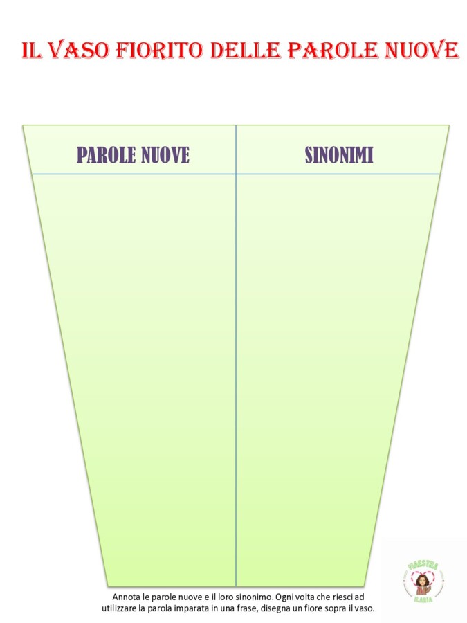 Il vaso fiorito delle parole nuove