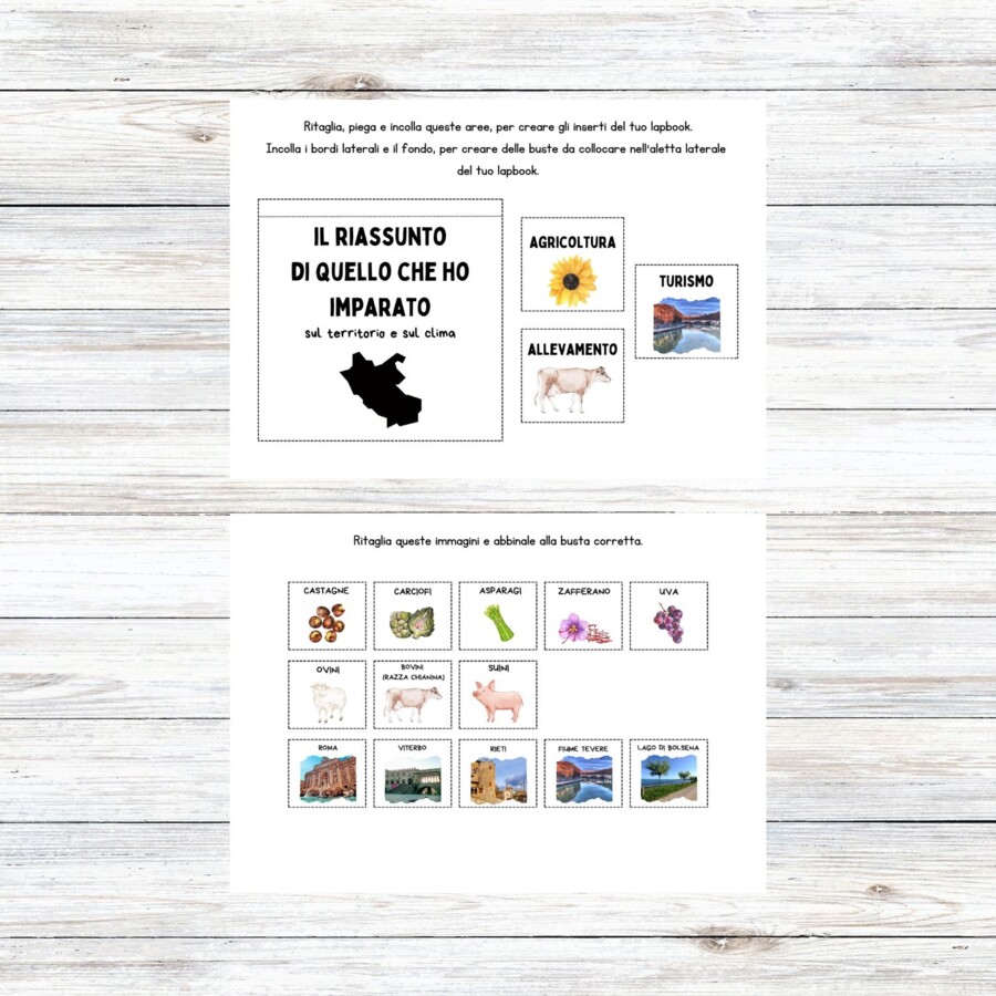 Lapbook Lazio scuola primaria