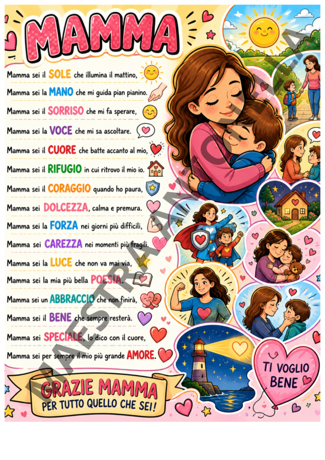 MAMMA POESIA, COMPRENSIONE , ANAFORA