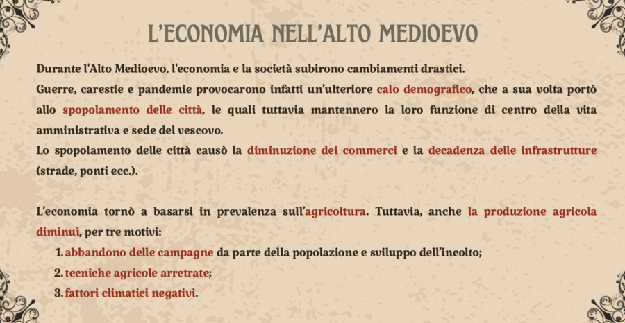 Economia e cultura nell'Alto Medioevo - presentazione digitale