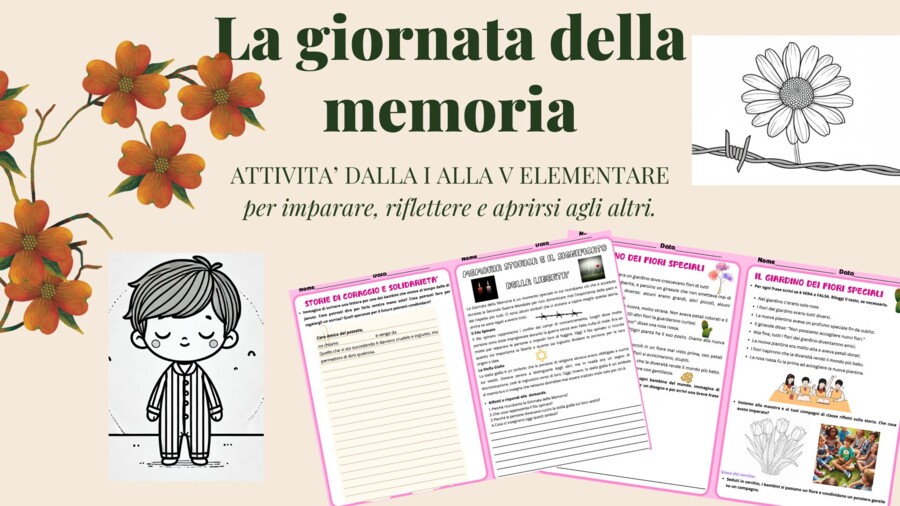 Giornata della memoria attivita' dalla I alla V elementare