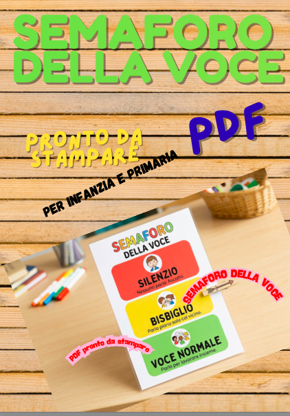 Semaforo della Voce - Cartellone per la gestione del volume in classe (PDF Stampabile)