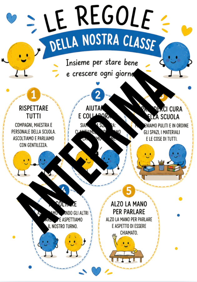 ACCOGLIENZA CON PICCOLO BLU E PICCOLO GIALLO - classe prima