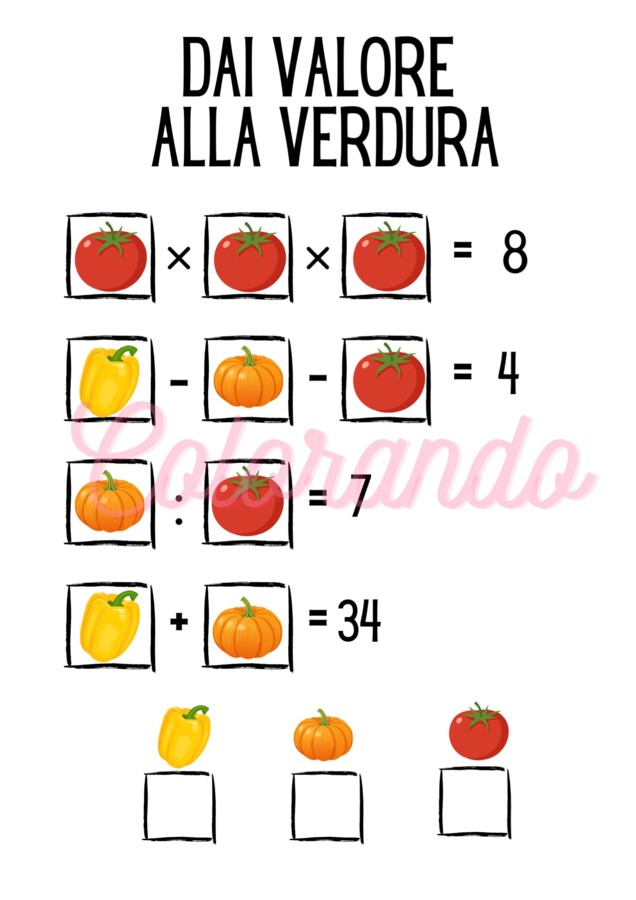 Problemi Logici di Matematica – Terza Elementare