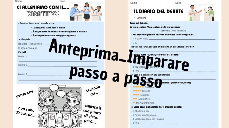 Metodo del dibattito: Laboratorio di "debate" per imparare a sostenere le proprie idee