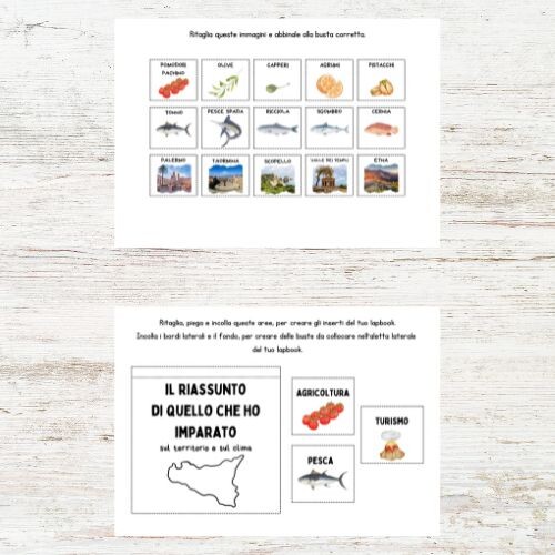 Lapbook Sicilia da stampare