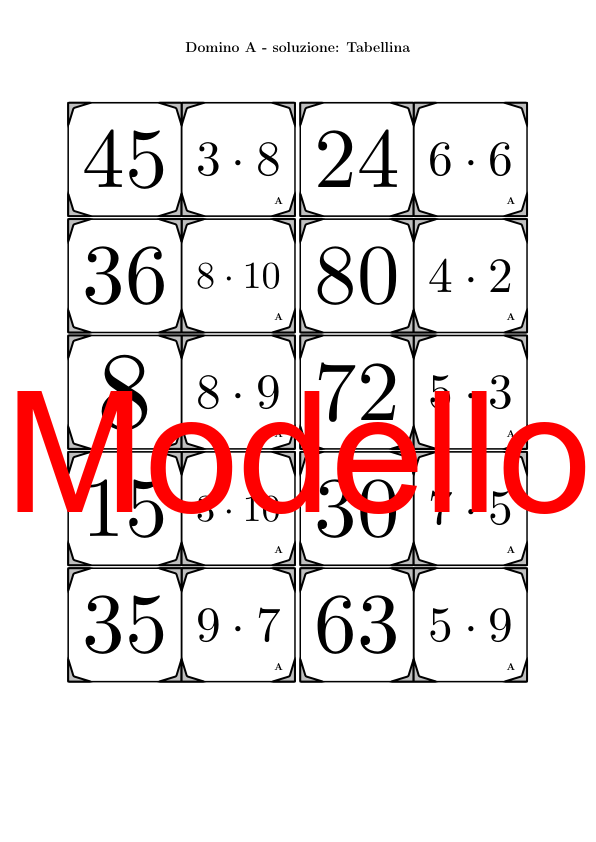 Domino | Tabellina | Attività Matematica