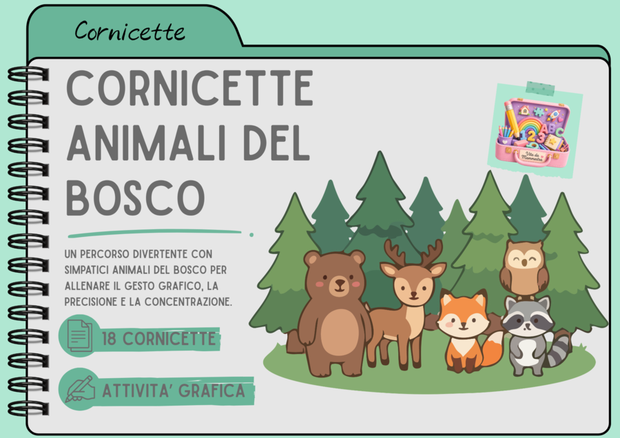 CORNICETTE ANIMALI DEL BOSCO di Vita da Mammestra