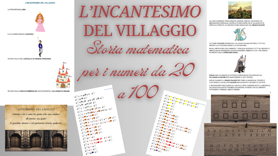 Storia per i numeri da 20 a 100 - l'incantesimo del villaggio