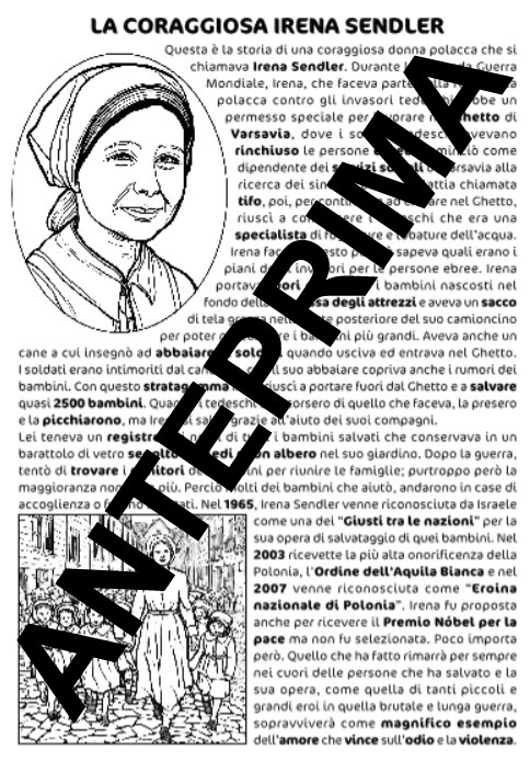 27 GENNAIO GIORNO DELLA MEMORIA – LA STORIA DI IRENA SENDLER – INTERDISCIPLINARE – EDUCAZIONE CIVICA – SCUOLA PRIMARIA