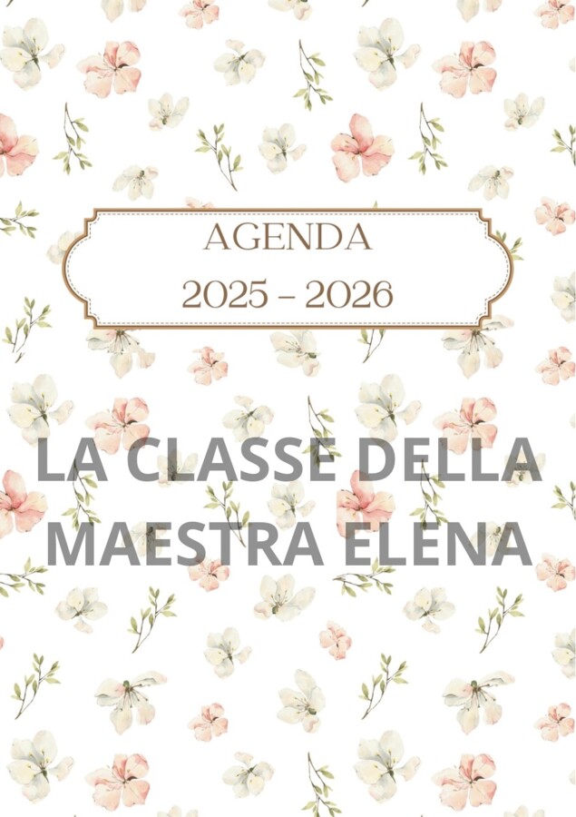 AGENDA SCUOLA DELL'INFANZIA 2025 - 2026
