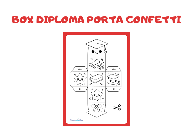 Box Diploma porta confetti