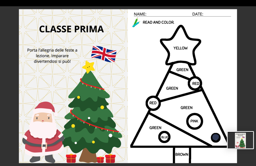 Schede di inglese sul Natale dalla prima alla quinta elementare_Christmas time