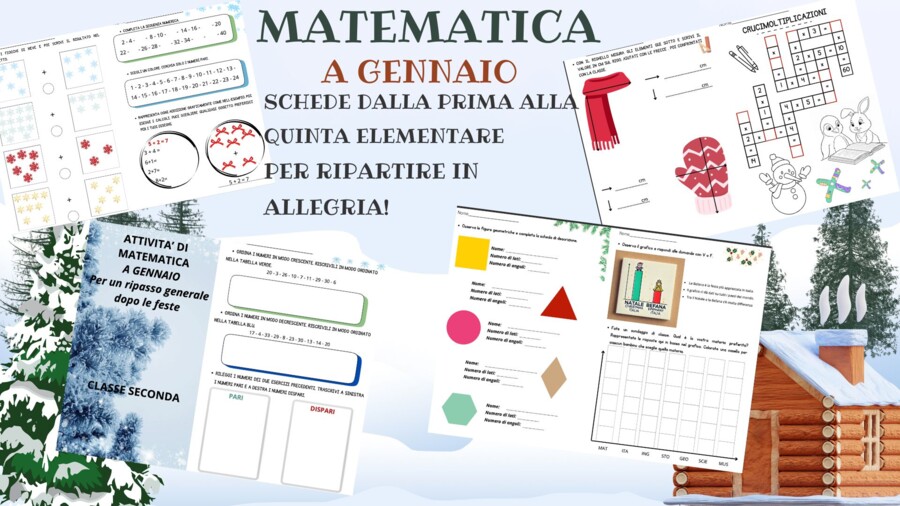 Matematica a gennaio: riparti con allegria! Per un ripasso generale dopo le feste.