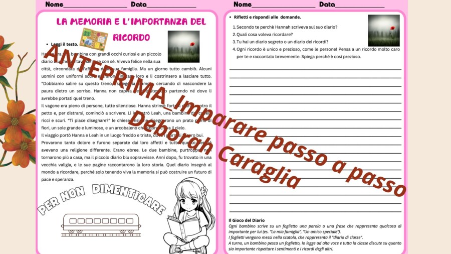 Giornata della memoria attivita' dalla I alla V elementare