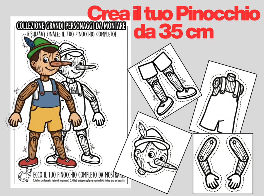 Pinocchio da Montare: Laboratorio di Creatività e Motricità