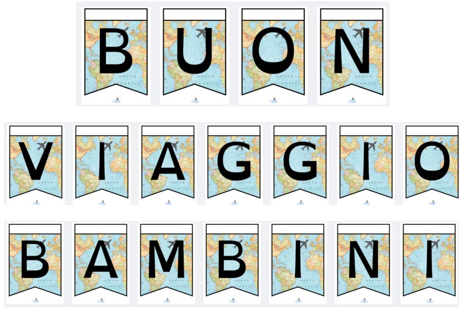 Striscione BUON VIAGGIO BAMBINI