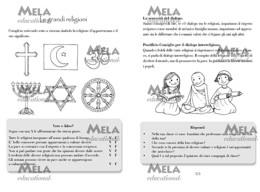 Insieme nelle diversità le grandi religioni - libro con canzoni